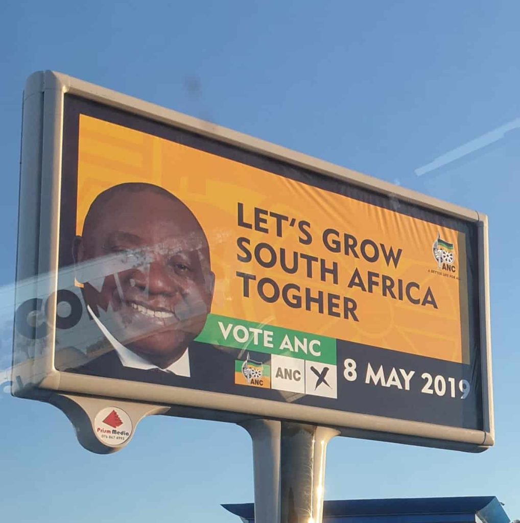 ANC misspells election billboard in Port Elizabeth the “Togher” blunder