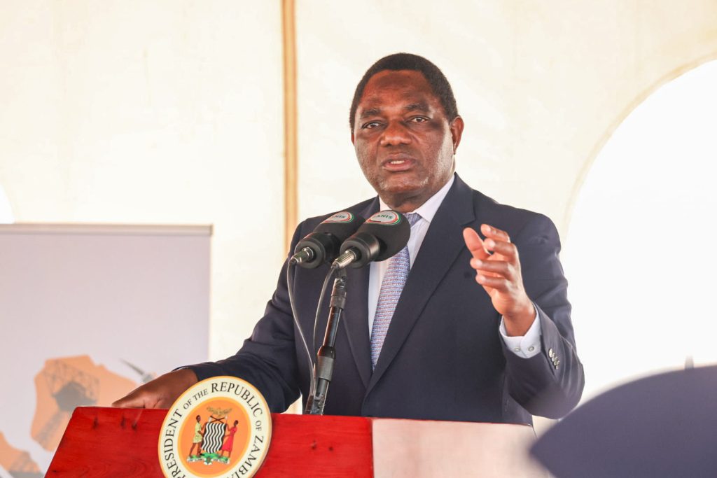 Zambian President Hakainde Hichilema